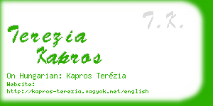 terezia kapros business card
